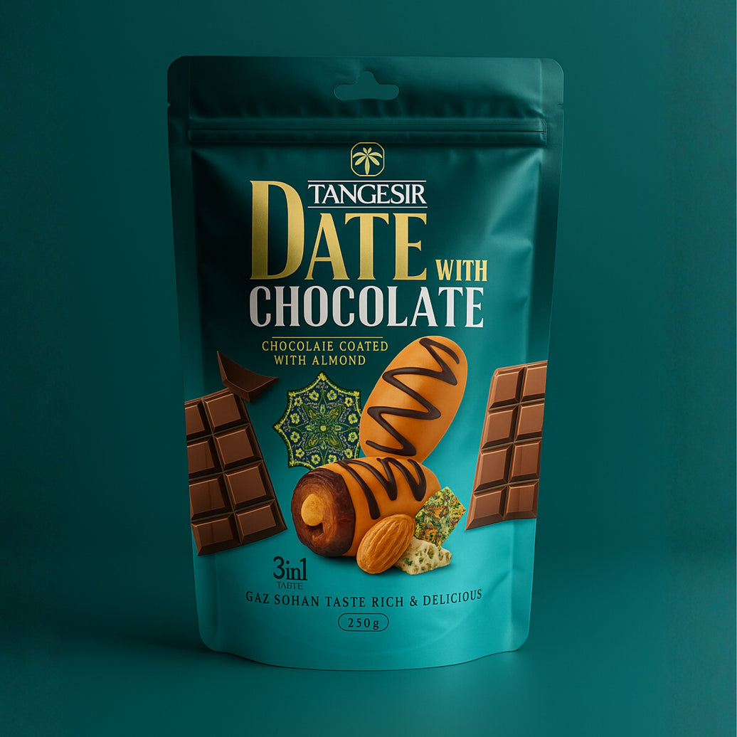 Gaz Sohan Taste Chocolate Coated Dates With Almond