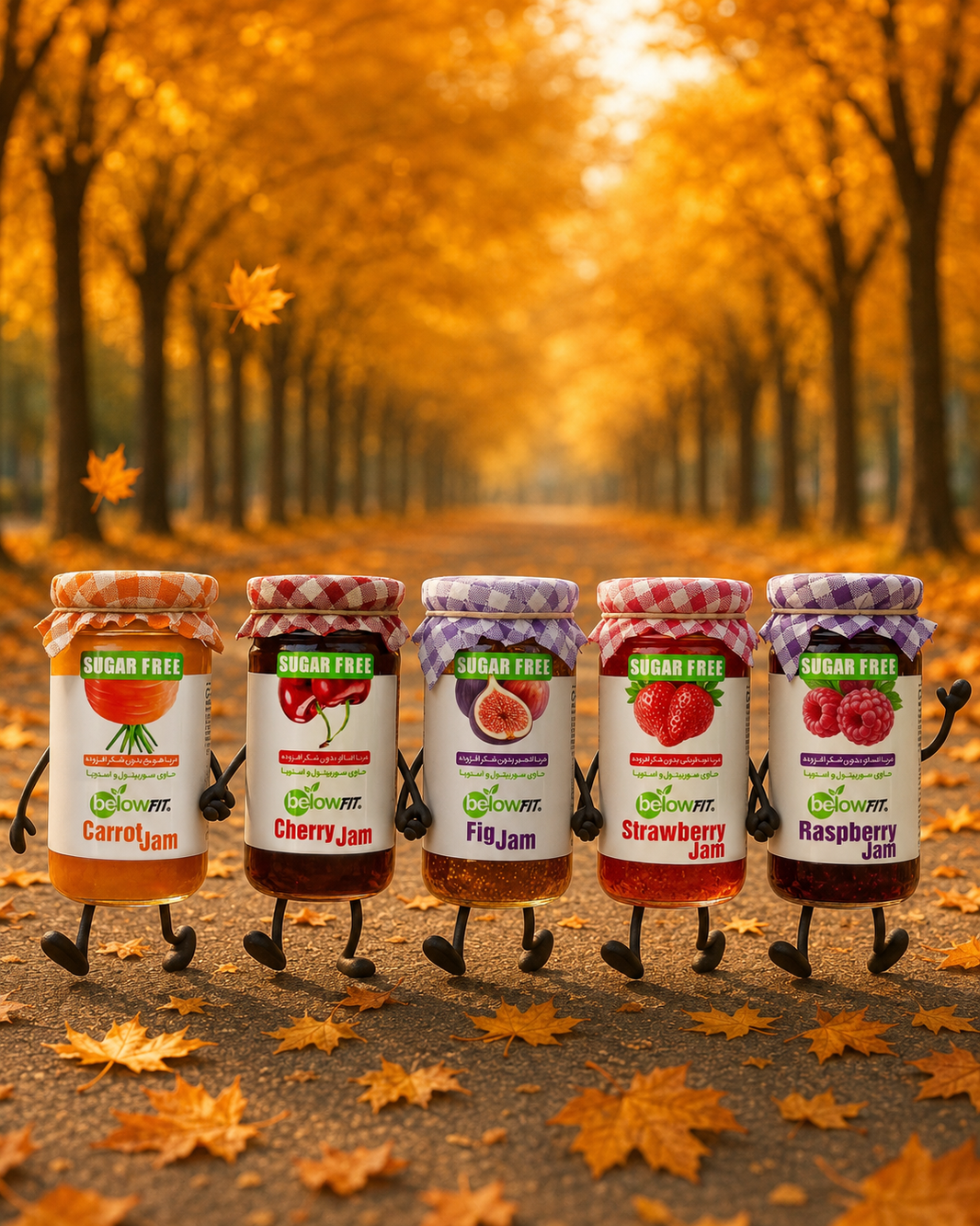 BelowFit Sugar Free Jam with Stevia - 300g Jar