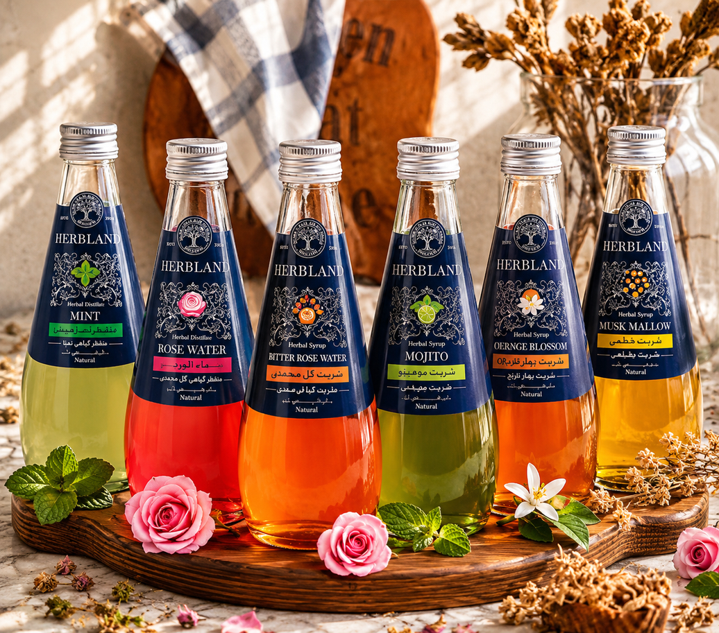 Herb Land Naturally Coloured Infusions - 300ml Glass Bottle