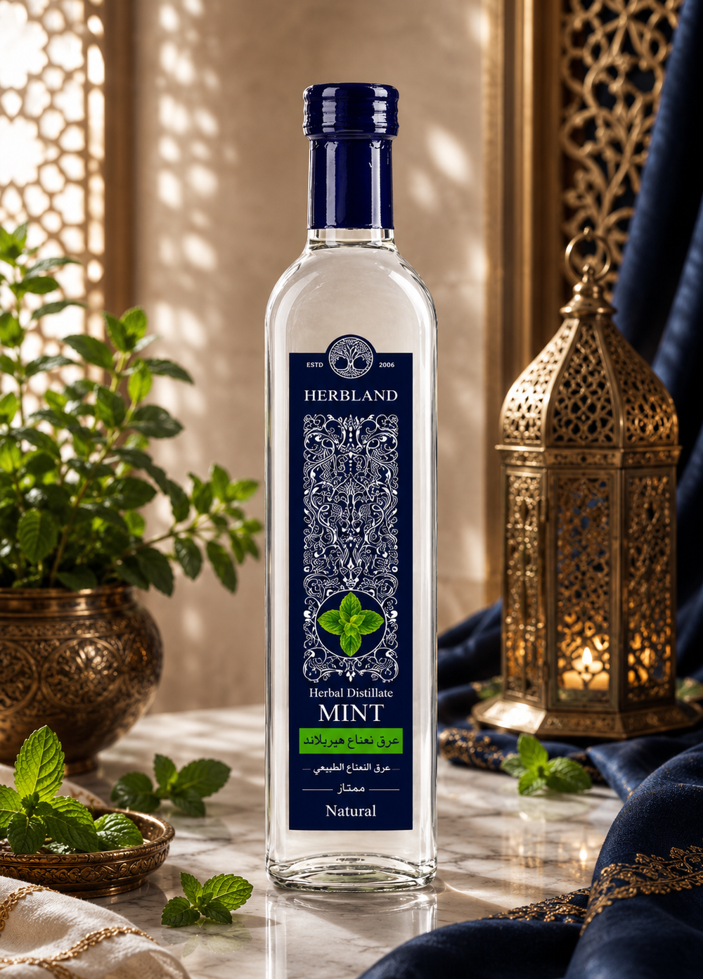 Herb Land Natural Distillate Cordial - 500ml Glass Bottle