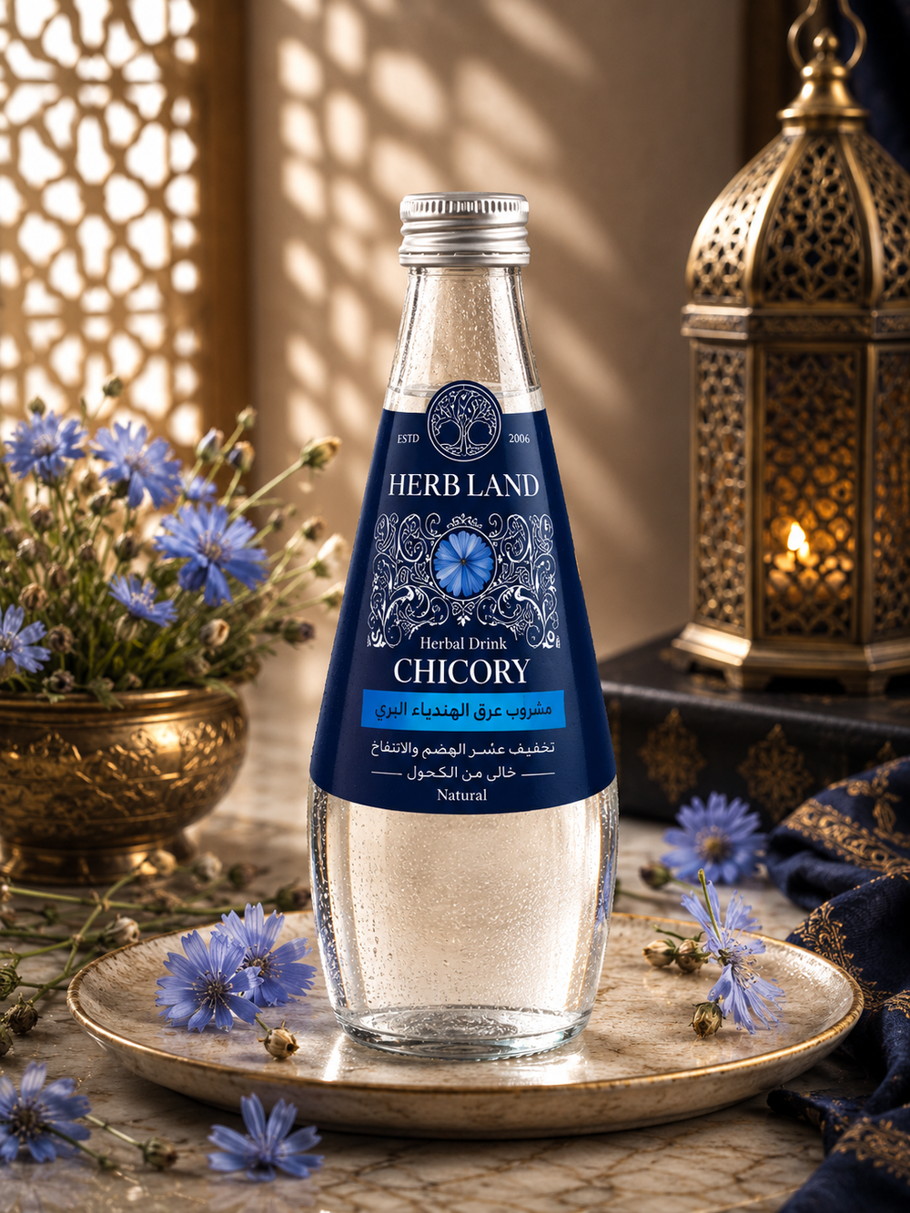 Herb Land Clear Natural Herbal Infusions - 300ml Glass Bottle