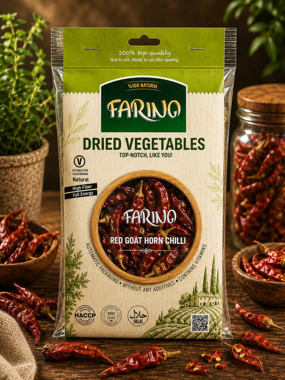 Farino Dried Vegetable Pouches 50g