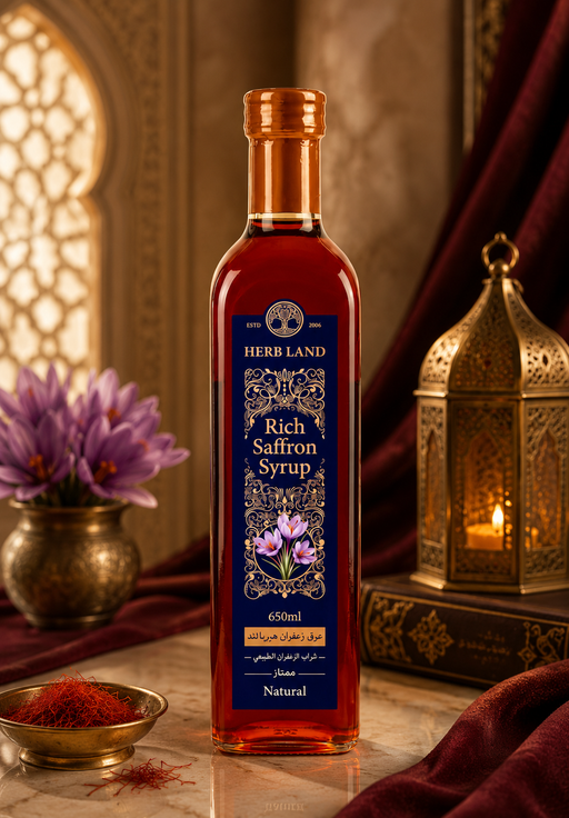 Herb Land Rich Natural Syrups - 650ml Glass Bottle