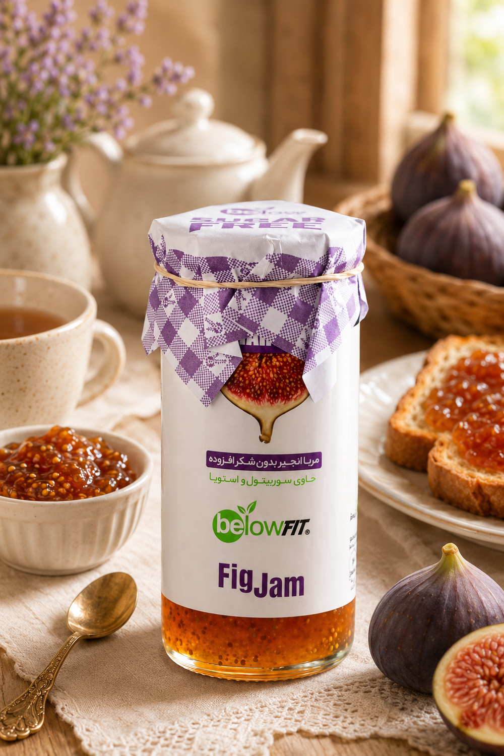 BelowFit Sugar Free Jam with Stevia - 300g Jar